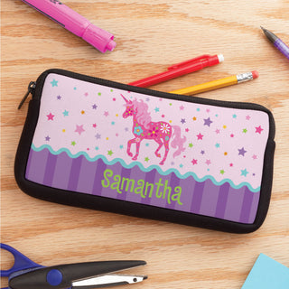 Pretty Unicorn Personalized Pencil Case