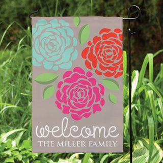 Lovely Flowers Personalized Garden Flag