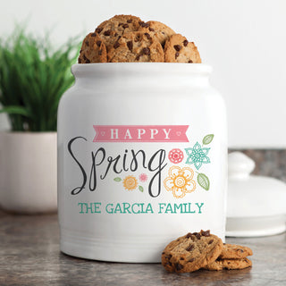 Happy Spring Personalized Treat Jar