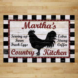 Country Kitchen Personalized Doormat with Name