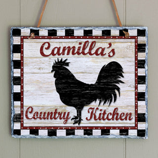 Country Kitchen Personalized Wall Slate With Name