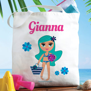 Robin Zingone Beach Girl Personalized Tote Bag