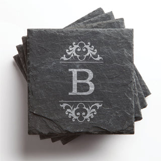 Initial Set of 4 Personalized Slate Coasters