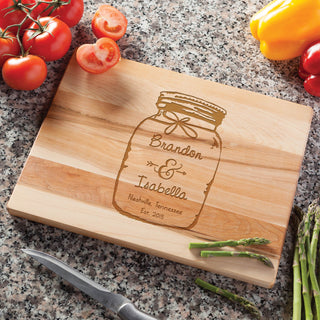 Mason Jar Personalized Cutting Board