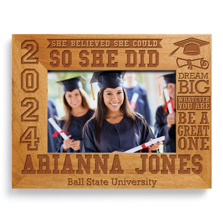 So She Did Personalized Graduation Frame