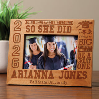 So She Did Personalized Graduation Frame