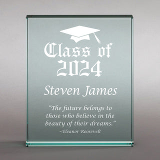 Personalized Graduation 4x5 Glass Keepsake