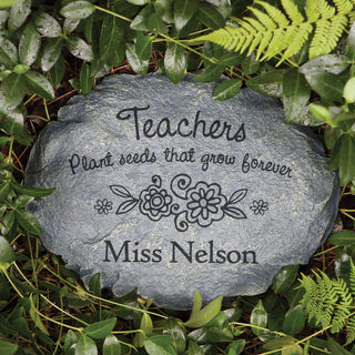 a teacher plants seeds that grow forever Personalized Garden Stone For Teacher With Flowers – Personalized Planet