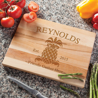 Friends Gather Here Personalized Cutting Board