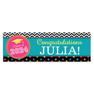 Congrats Grad! Personalized Graduation Banner