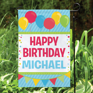 Personalized Birthday Garden Flag--Primary Colors