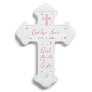 God Bless This Child Personalized Wall Cross For Girls