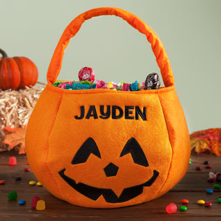 Personalized Pumpkin Halloween Basket