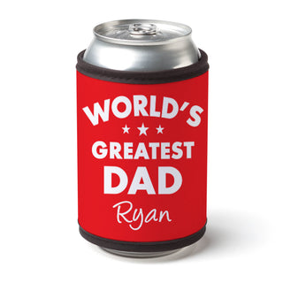 World's Greatest Dad Personalized Can and Bottle Wrap