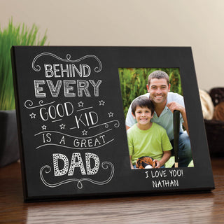 Behind Every Good Kid Is A Great Dad Personalized Frame