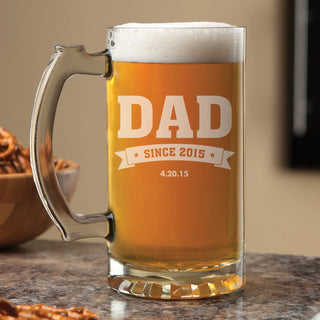 Personalized Beer Mug For Him---One Date
