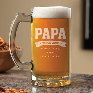 Personalized Beer Mug For Him---Five Dates