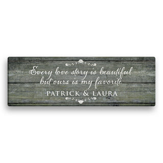Favorite Love Story 6x18 Personalized Canvas