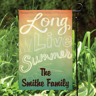 Long Live Summer Personalized Garden Flag