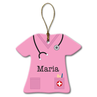 Personalized Nurse Ornament---Pink