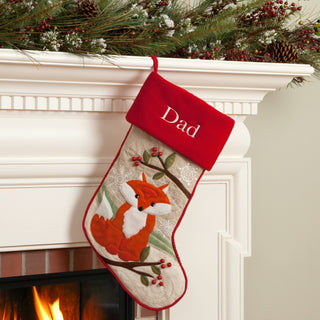 Personalized Forest Friend Stocking---Fox