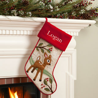 Personalized Forest Friend Stocking---Deer