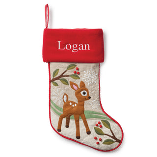 Personalized Forest Friend Stocking---Deer