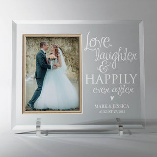 Happily Ever After Personalized Glass Frame