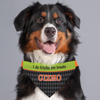 Tricks For Treats Personalized Dog Bandana