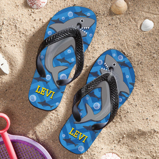 Shark Youth Personalized Flip Flops---Small