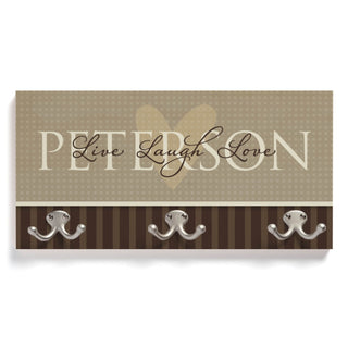 Live, Laugh, Love Personalized Coat Hanger