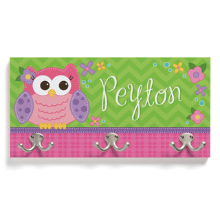 Sweet Owl Personalized Coat Hanger