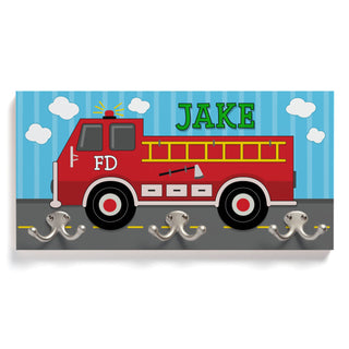 Fire Truck Personalized Coat Hanger