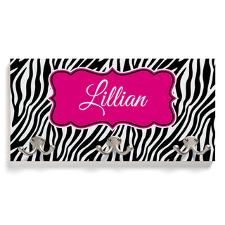 Sassy Zebra Personalized Coat Hanger
