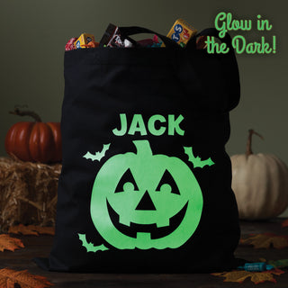 Jack O Lantern Personalized Glow In The Dark Treat Bag