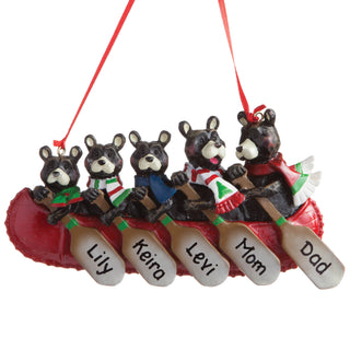 Bear Family of Five Personalized Ornament