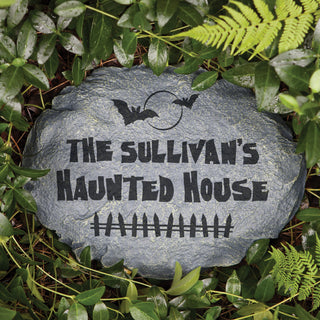 Haunted House Personalized Garden Stone