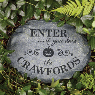 Enter If You Dare Personalized Garden Stone