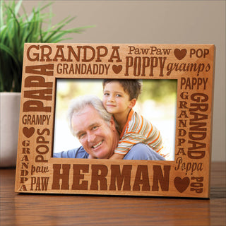 Words For Grandpa Personalized Wood Frame