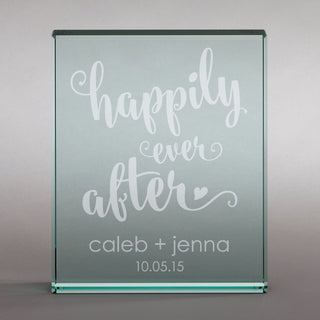 Happily Ever After 4"x5" Personalized Glass Keepsake