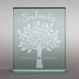 Soulmates 4"x5" Personalized Glass Keepsake