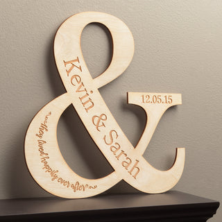 Happy Couple Personalized Wood Cutout