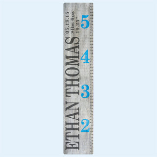 His Name Personalized Sticky Wall Canvas Growth Chart