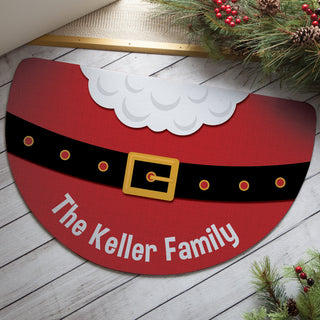 Santa Claus Personalized Half Round Doormat