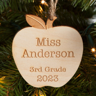 Special Teacher Personalized Wood Ornament