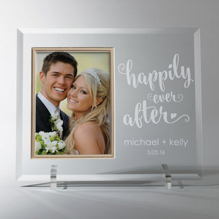 Happily Ever After Personalized Glass Frame