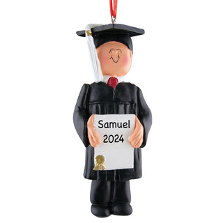 Personalized Male Graduate Ornament