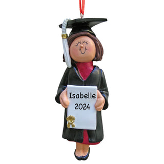 Personalized Female Graduate Ornament
