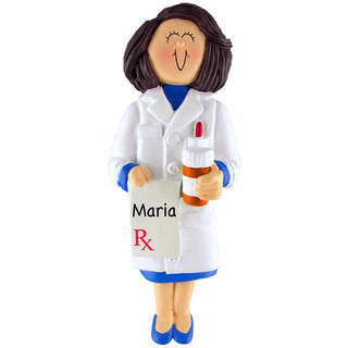 Personalized Female Pharmacist Ornament