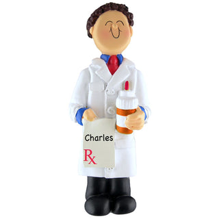 Personalized Male Pharmacist Ornament